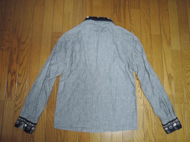 CHALLENGER チャレンジャー バンダナ柄シャツ S クレリック デニム シャンブレー < 男性ファッション  CHALLENGER チャレンジャー バンダナ柄シャツ S クレリック デニム シャンブレー < 男性ファッションの