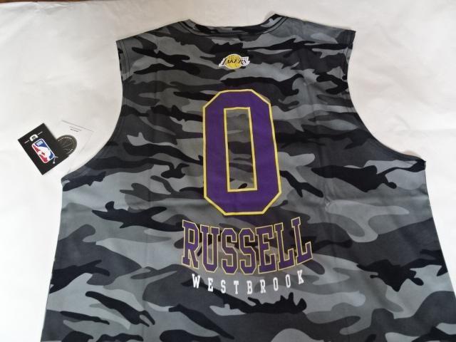NBA公認 レイカーズ ラッセル ウェストブルック 迷彩ノースリーブUS S < レジャー/スポーツ  NBA公認 レイカーズ ラッセル ウェストブルック 迷彩ノースリーブUS S < レジャー/スポーツの