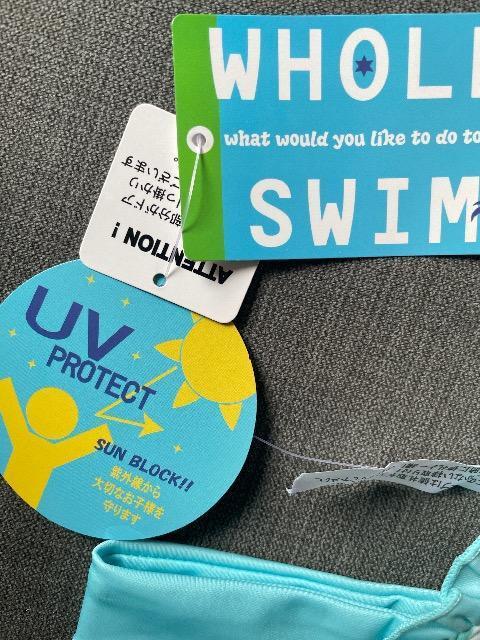 ♯新品♯UVプロテクト SUNblock ワンピース 水着  80 ☆☆ A < キッズ/ベビー  ♯新品♯UVプロテクト SUNblock ワンピース 水着  80 ☆☆ A < キッズ/ベビーの