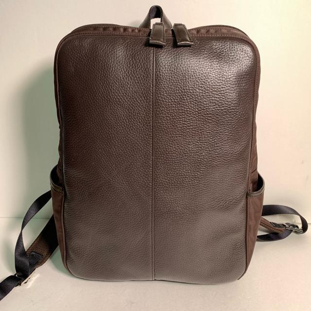 ARTISAN&ARTIST 本革 ナイロン リュック バックパック ブラウン レザー < 女性ファッション  ARTISAN&ARTIST 本革 ナイロン リュック バックパック ブラウン レザー < 女性ファッションの