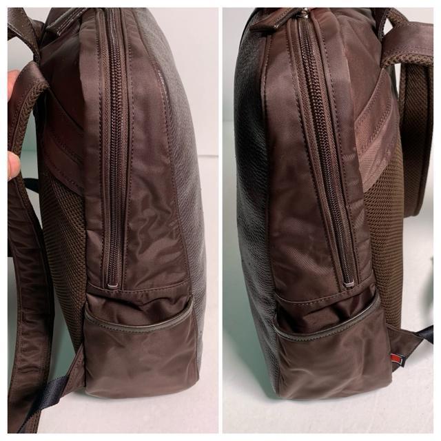 ARTISAN&ARTIST 本革 ナイロン リュック バックパック ブラウン レザー < 女性ファッション  ARTISAN&ARTIST 本革 ナイロン リュック バックパック ブラウン レザー < 女性ファッションの