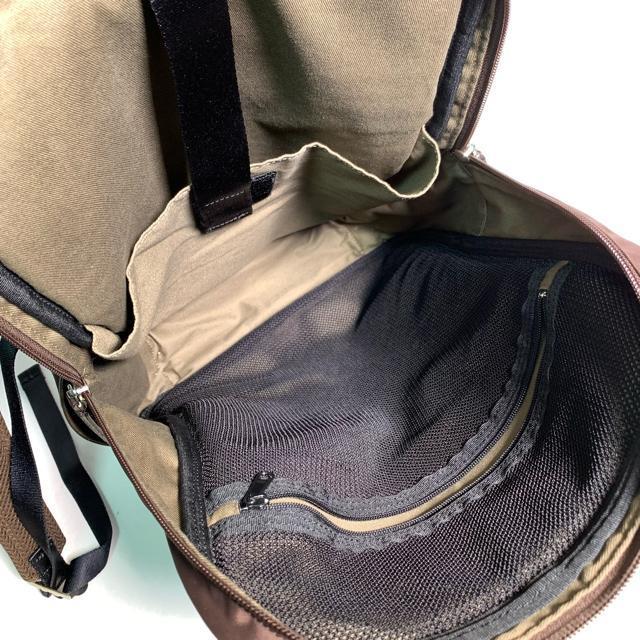 ARTISAN&ARTIST 本革 ナイロン リュック バックパック ブラウン レザー < 女性ファッション  ARTISAN&ARTIST 本革 ナイロン リュック バックパック ブラウン レザー < 女性ファッションの