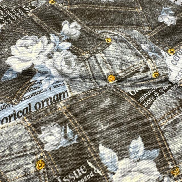 ハンドメイド 未使用生地 カット生地 デニムプリント 約110×50cm < ペット/手芸/園芸 ハンドメイド 未使用生地 カット生地 デニムプリント 約110×50cm < ペット/手芸/園芸の