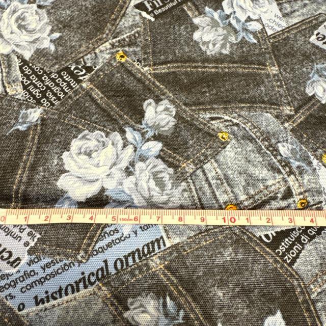 ハンドメイド 未使用生地 カット生地 デニムプリント 約110×50cm < ペット/手芸/園芸 ハンドメイド 未使用生地 カット生地 デニムプリント 約110×50cm < ペット/手芸/園芸の