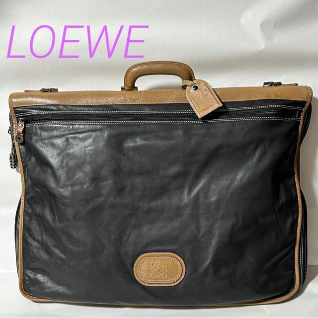 LOEWE ���G�x �����Y �A�i�O���� ���S�^�������U�[ �K�[�����g�P�[�X �u���b�N �u���E�� �r�W�l�X  �� �u�����h�� 