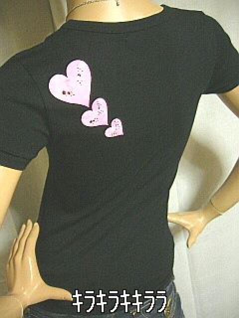 【Ra Iride/AMORE】《New》ラインストーン*ハートTeeシャツ<ブラックM> < ブランド  【Ra Iride/AMORE】《New》ラインストーン*ハートTeeシャツ<ブラックM> < ブランドの