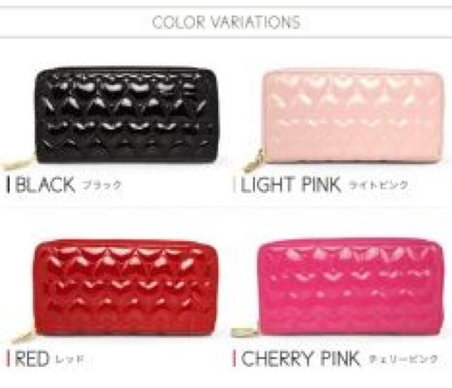 可愛い♪ぷっくり エナメル ハートキルティング ラウンドファスナー長財布 ブラック < 女性ファッション 可愛い♪ぷっくり エナメル ハートキルティング ラウンドファスナー長財布 ブラック < 女性ファッションの
