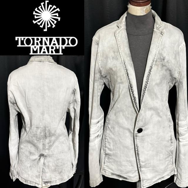 新品 近い美品 TORNADO MART トルネードマート 定価4万円程 加工 デニム ジャケット 細身 LL ロック ホストV系 < ブランド 新品 近い美品 TORNADO MART トルネードマート 定価4万円程 加工 デニム ジャケット 細身 LL ロック ホストV系 < ブランドの