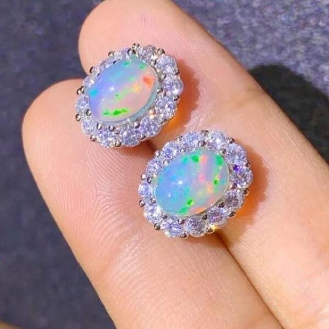 天然オパールピアス 6x8 mm 高級ピアス 天然 ナチュラル チャーム アクセサリー Yu_6145 < 女性アクセサリー/時計 天然オパールピアス 6x8 mm 高級ピアス 天然 ナチュラル チャーム アクセサリー Yu_6145 < 女性アクセサリー/時計の