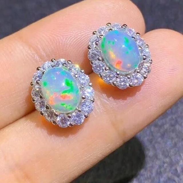 天然オパールピアス 6x8 mm 高級ピアス 天然 ナチュラル チャーム アクセサリー Yu_6145 < 女性アクセサリー/時計 天然オパールピアス 6x8 mm 高級ピアス 天然 ナチュラル チャーム アクセサリー Yu_6145 < 女性アクセサリー/時計の
