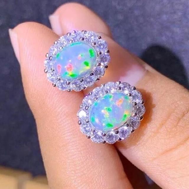 天然オパールピアス 6x8 mm 高級ピアス 天然 ナチュラル チャーム アクセサリー Yu_6145 < 女性アクセサリー/時計 天然オパールピアス 6x8 mm 高級ピアス 天然 ナチュラル チャーム アクセサリー Yu_6145 < 女性アクセサリー/時計の