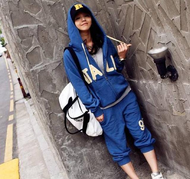 ★大人気★アメカジパーカー上下スエット★ブルー/XL < 女性ファッション  ★大人気★アメカジパーカー上下スエット★ブルー/XL < 女性ファッションの