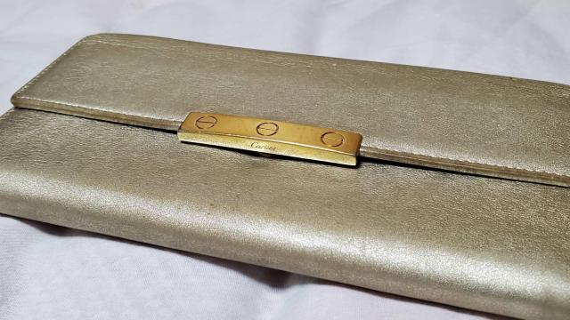 正規レア カルティエ ラブライン ロゴ ビスモチーフプレート メタリックレザー 長財布 ウォレット < ブランド  正規レア カルティエ ラブライン ロゴ ビスモチーフプレート メタリックレザー 長財布 ウォレット < ブランドの