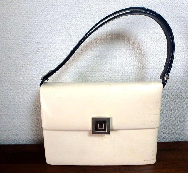 ◆銀座大黒屋  ハンドバッグ ホワイト 中古品 < 女性ファッション  ◆銀座大黒屋  ハンドバッグ ホワイト 中古品  < 女性ファッションの