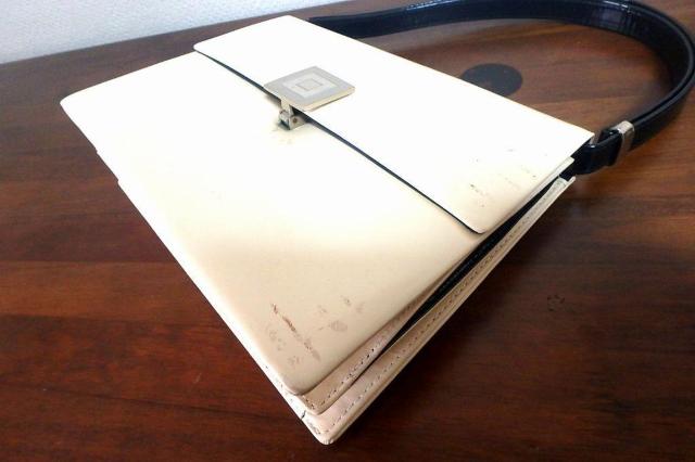 ◆銀座大黒屋  ハンドバッグ ホワイト 中古品 < 女性ファッション  ◆銀座大黒屋  ハンドバッグ ホワイト 中古品 < 女性ファッションの