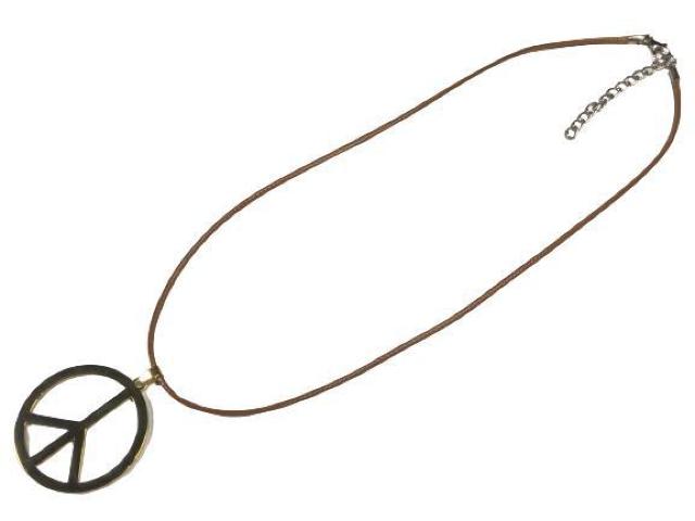 ピースマーク ネックレス チェーンブラウン トップゴールド ステンレス メンズ レディース ペンダント アクセサリー < 男性アクセサリー/時計  ピースマーク ネックレス チェーンブラウン トップゴールド ステンレス メンズ レディース ペンダント アクセサリー < 男性アクセサリー/時計の