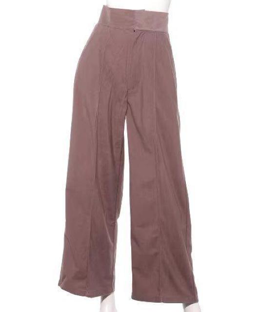 ★Ray Cassinレイカズン☆大人渋可愛いグレイッシュスモーキーピンク薄手コーデュロイお洒落センタータック♪ロングワイドパンツ < 女性ファッション  ★Ray Cassinレイカズン☆大人渋可愛いグレイッシュスモーキーピンク薄手コーデュロイお洒落センタータック♪ロングワイドパンツ  < 女性ファッションの