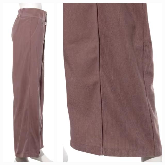 ★Ray Cassinレイカズン☆大人渋可愛いグレイッシュスモーキーピンク薄手コーデュロイお洒落センタータック♪ロングワイドパンツ < 女性ファッション  ★Ray Cassinレイカズン☆大人渋可愛いグレイッシュスモーキーピンク薄手コーデュロイお洒落センタータック♪ロングワイドパンツ < 女性ファッションの