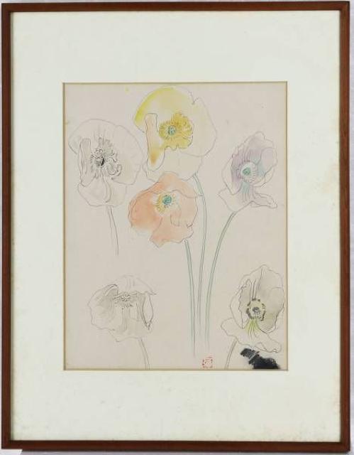 物故 耳野卯三郎 水彩画【ポピー】 < ホビー 物故 耳野卯三郎 水彩画【ポピー】 < ホビーの