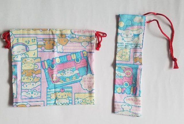 75K 超レア生地 ご縁感謝★【本日限定】 箸入れ&コップ入れ巾着 2点set(^o^)ハンドメイド < キッズ/ベビー  75K 超レア生地 ご縁感謝★【本日限定】 箸入れ&コップ入れ巾着 2点set(^o^)ハンドメイド  < キッズ/ベビーの