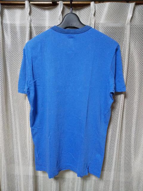 Mauro Grifoni vintage 半袖Tシャツ Sサイズ ユーズド加工 ブルー イタリア製 < 男性ファッション  Mauro Grifoni vintage 半袖Tシャツ Sサイズ ユーズド加工 ブルー イタリア製 < 男性ファッションの