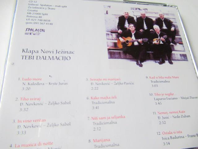 クロアチアの有名なアカペラ・グループ、Tebi DalmacijoのCD「 Klapa Novi Jezinac 」 < CD/DVD/ビデオ  クロアチアの有名なアカペラ・グループ、Tebi DalmacijoのCD「 Klapa Novi Jezinac 」 < CD/DVD/ビデオの