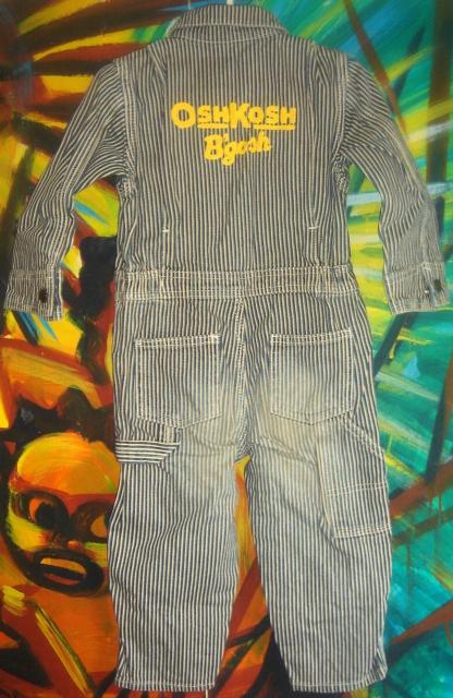 オシュコシュ OshKosh デニム ヒッコリー ストライプ カバーオール Hickory Stripe Overalls < ブランド  オシュコシュ OshKosh デニム ヒッコリー ストライプ カバーオール Hickory Stripe Overalls < ブランドの