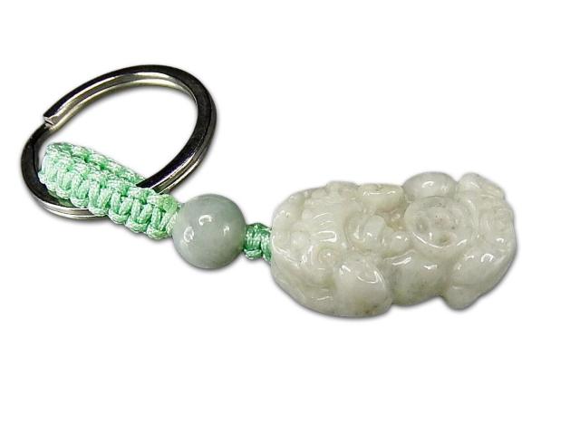 ひすい本翡翠ジェダイト小型AA+天然石ヒキュウ彫りキーホルダーお守り106-066RZa < 男性アクセサリー/時計  ひすい本翡翠ジェダイト小型AA+天然石ヒキュウ彫りキーホルダーお守り106-066RZa  < 男性アクセサリー/時計の