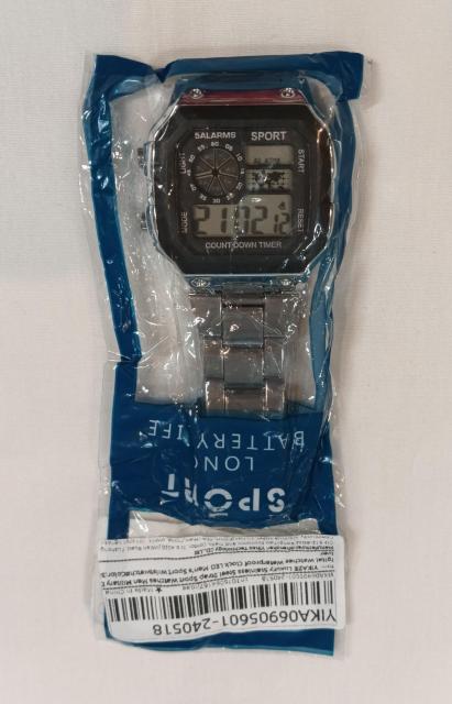 送料無料 未使用品 シルバー メンズ腕時計 デジタル クロノグラフ ミリタリー時計 スポーツ カレンダー 90 < 男性アクセサリー/時計  送料無料 未使用品 シルバー メンズ腕時計 デジタル クロノグラフ ミリタリー時計 スポーツ カレンダー 90 < 男性アクセサリー/時計の