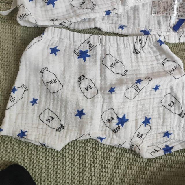 べべ ミルク瓶 プリント 甚平 80cm < キッズ/ベビー べべ ミルク瓶 プリント 甚平 80cm < キッズ/ベビーの