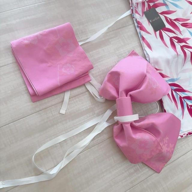 ◆新品!!浴衣2点セット◆ホワイト×葉っぱ柄F★作り帯付き♪ < 女性ファッション ◆新品!!浴衣2点セット◆ホワイト×葉っぱ柄F★作り帯付き♪ < 女性ファッションの