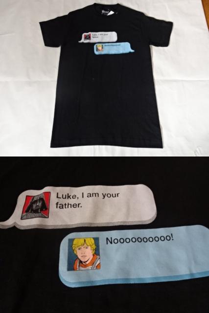 STARWARS Luke,I am your father会話プリントTシャツUS S < 男性ファッション  STARWARS Luke,I am your father会話プリントTシャツUS S < 男性ファッションの