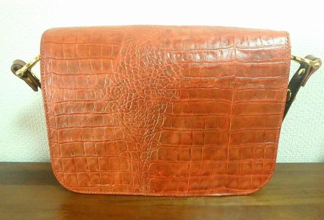 ◆annalou アンナロー クロコダイル型押 レザー ショルダーバッグ 中古品 < 女性ファッション  ◆annalou アンナロー クロコダイル型押 レザー ショルダーバッグ 中古品 < 女性ファッションの