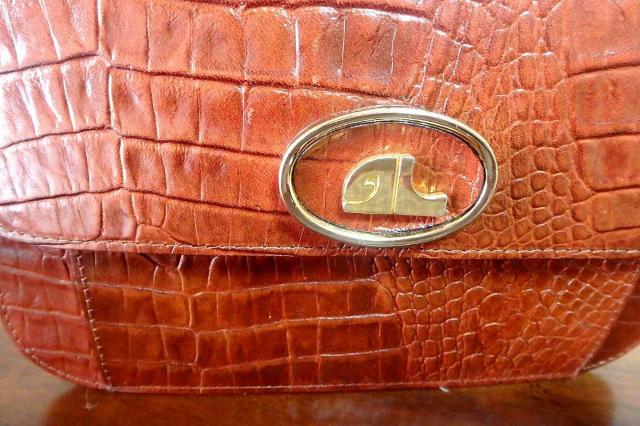 ◆annalou アンナロー クロコダイル型押 レザー ショルダーバッグ 中古品 < 女性ファッション  ◆annalou アンナロー クロコダイル型押 レザー ショルダーバッグ 中古品 < 女性ファッションの