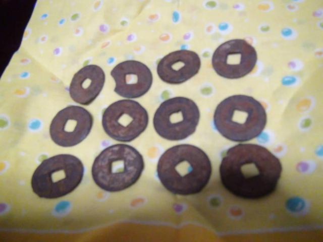 古銭 寛永通宝 島屋無背 大様銭12枚 !! < ホビー  古銭 寛永通宝 島屋無背 大様銭12枚 !! < ホビーの