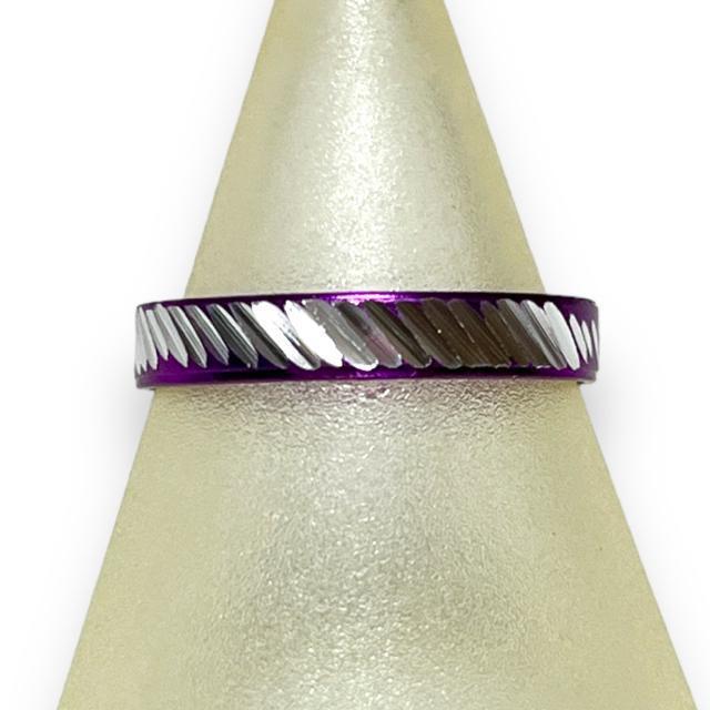 【新品/13号】キラキラ☆メタリックカットリング/パープル < 女性アクセサリー/時計 【新品/13号】キラキラ☆メタリックカットリング/パープル < 女性アクセサリー/時計の