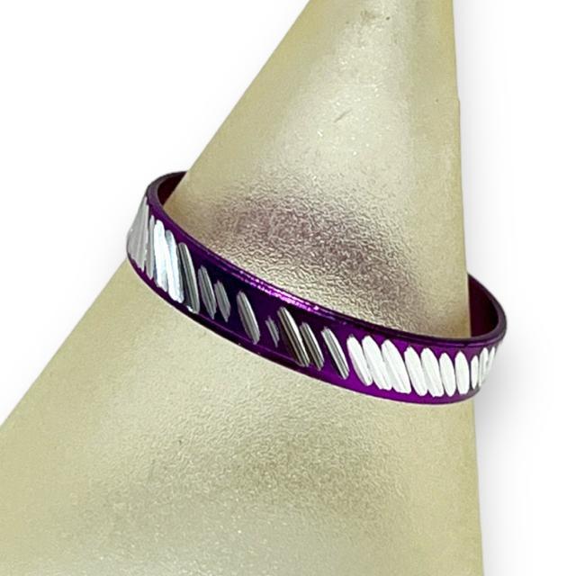 【新品/13号】キラキラ☆メタリックカットリング/パープル < 女性アクセサリー/時計 【新品/13号】キラキラ☆メタリックカットリング/パープル < 女性アクセサリー/時計の