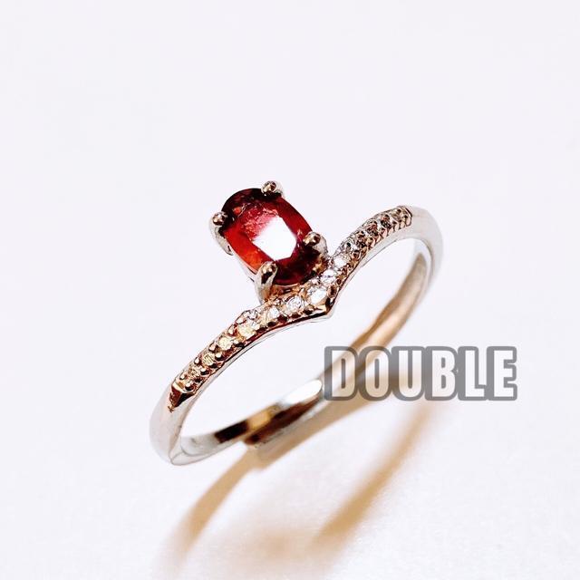 0.5ct 宝石 ロードライトガーネット リング < 女性アクセサリー/時計  0.5ct 宝石 ロードライトガーネット リング  < 女性アクセサリー/時計の