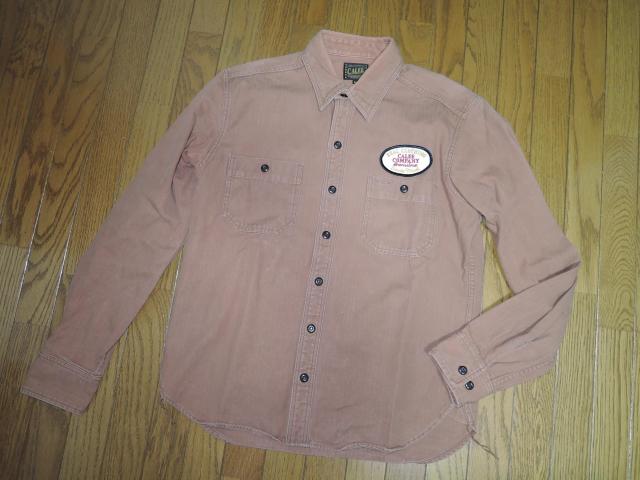 CALEE キャリー ワークシャツ M 茶系 ワッペン ステッチ 刺繍 長袖シャツ < ブランド  CALEE キャリー ワークシャツ M 茶系 ワッペン ステッチ 刺繍 長袖シャツ < ブランドの