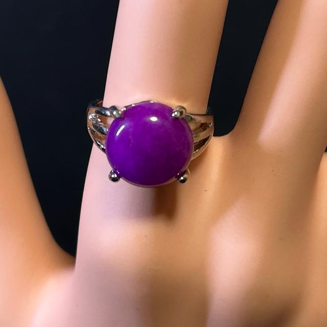 天然石風リング カラー:パープル サイズ:12号 < 女性アクセサリー/時計 天然石風リング カラー:パープル サイズ:12号 < 女性アクセサリー/時計の