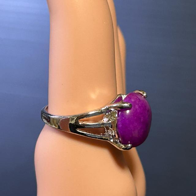 天然石風リング カラー:パープル サイズ:12号 < 女性アクセサリー/時計 天然石風リング カラー:パープル サイズ:12号 < 女性アクセサリー/時計の