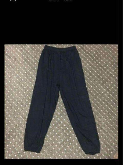 アジアン エスニック サルエル ロングパンツ 黒 無地 ゴム 男女兼用 ゆったり < 女性ファッション  アジアン エスニック サルエル ロングパンツ 黒 無地 ゴム 男女兼用 ゆったり < 女性ファッションの