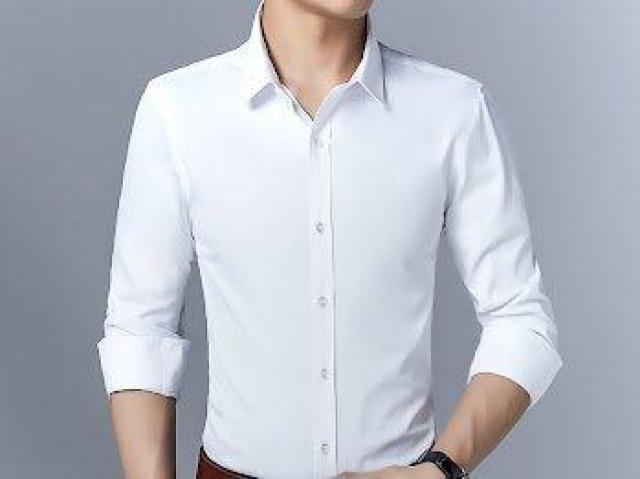 ワイシャツ 長袖 Yシャツ 細身 ビジネス 無地 冠婚葬祭 制服 就活 礼服 結婚式 Lサイズ 白 ホワイト < 男性ファッション ワイシャツ 長袖 Yシャツ 細身 ビジネス 無地 冠婚葬祭 制服 就活 礼服 結婚式 Lサイズ 白 ホワイト < 男性ファッションの