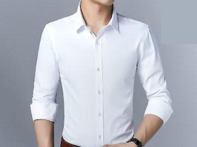 ワイシャツ 長袖 Yシャツ 細身 ビジネス 無地 冠婚葬祭 制服 就活 礼服 結婚式 Lサイズ 白 ホワイト < 男性ファッション ワイシャツ 長袖 Yシャツ 細身 ビジネス 無地 冠婚葬祭 制服 就活 礼服 結婚式 Lサイズ 白 ホワイト < 男性ファッションの