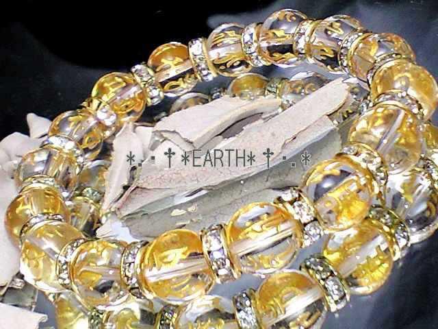 天然石★10ミリ十二支守本尊七字梵字水晶ロンデル数珠 < 女性アクセサリー/時計 天然石★10ミリ十二支守本尊七字梵字水晶ロンデル数珠 < 女性アクセサリー/時計の