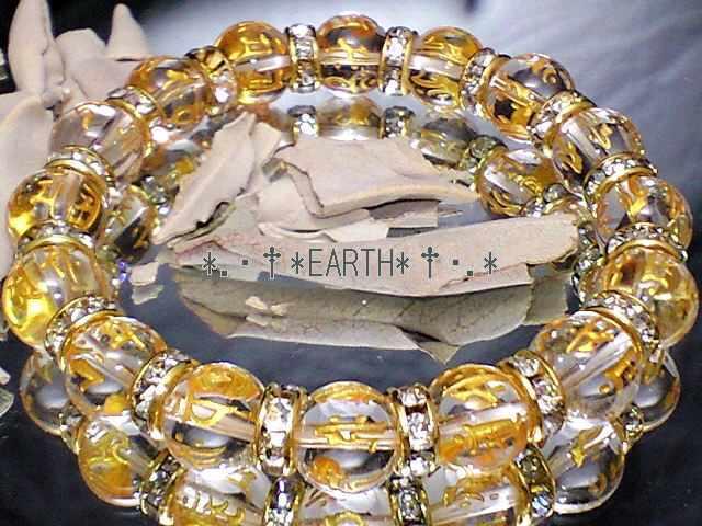 天然石★10ミリ十二支守本尊七字梵字水晶ロンデル数珠 < 女性アクセサリー/時計 天然石★10ミリ十二支守本尊七字梵字水晶ロンデル数珠 < 女性アクセサリー/時計の