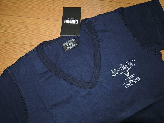新品CRIMIEクライミーカットソーS紺VネックTシャツTRECEスカル < ブランド  新品CRIMIEクライミーカットソーS紺VネックTシャツTRECEスカル < ブランドの