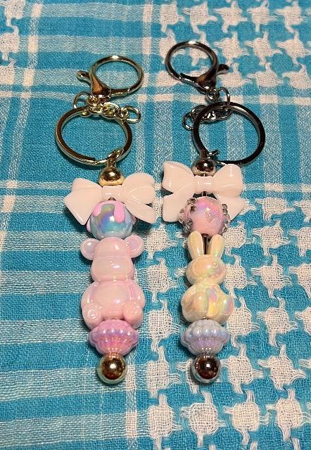 キーホルダー うさぎさん くまさん ペア < 女性ファッション  キーホルダー うさぎさん くまさん ペア  < 女性ファッションの