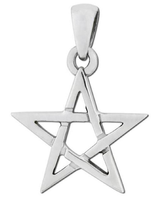 MM: Small Sterling Silver Pentacle Pend.   ANZT[/v 