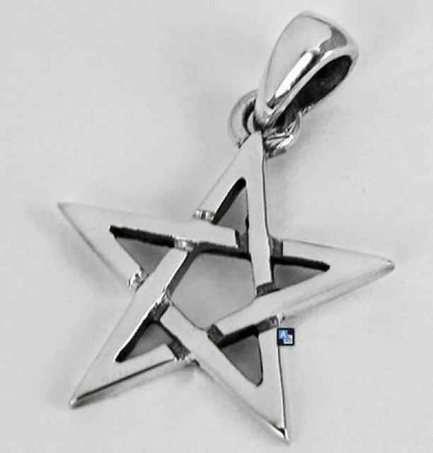MM: Small Sterling Silver Pentacle Pend.  ANZT[/v 